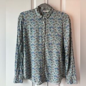 Cyrillus Paris Women’s Liberty Floral Button Down Shirt (Size 40)